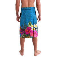 Personalised Tuvalu Independence Day Lavalava 1st October 46th Anniversary Polynesian Jungle Flower