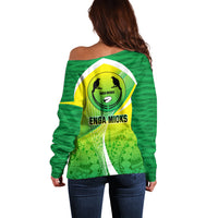 Enga Mioks Rugby Off Shoulder Sweater Papua New Guinea Polynesian Tattoo LT03 - Polynesian Pride