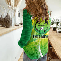 Enga Mioks Rugby Women Casual Shirt Papua New Guinea Polynesian Tattoo LT03 - Polynesian Pride