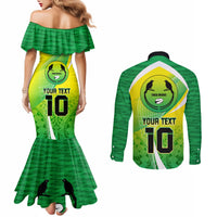 Custom Enga Mioks Rugby Couples Matching Mermaid Dress and Long Sleeve Button Shirts Papua New Guinea Polynesian Tattoo LT03 - Polynesian Pride