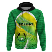 Custom Enga Mioks Rugby Hoodie Papua New Guinea Polynesian Tattoo LT03 Pullover Hoodie Green - Polynesian Pride