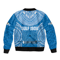 Gulf Isou Rugby Bomber Jacket Papua New Guinea Polynesian Tattoo LT03 - Polynesian Pride