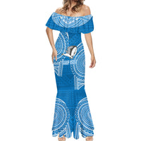 Custom Gulf Isou Rugby Mermaid Dress Papua New Guinea Polynesian Tattoo LT03 - Polynesian Pride