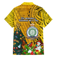 Niue Christmas Hawaiian Shirt Coat of Arms and Polynesian Tattoo Xmas Element Christmas Yellow Vibe LT03 - Polynesian Pride