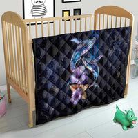 Hawaiian Whales Love Couple Quilt Hibiscus and Kakau Art Tattoo Night Sky Vibe