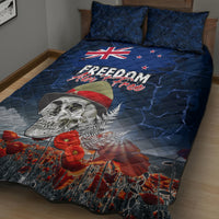 New Zealand ANZAC Day Quilt Bed Set Freedom Ain't Free
