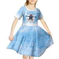 New Zealand Sky Diving Kid Short Sleeve Dress Lets Get High