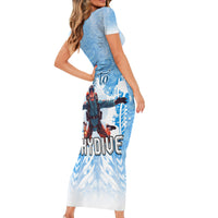 New Zealand Sky Diving Short Sleeve Bodycon Dress Lets Get High
