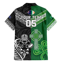 New Zealand And Ireland Rugby Custom Family Matching Mermaid Dress and Hawaiian Shirt Maori Tiki With Shamrock