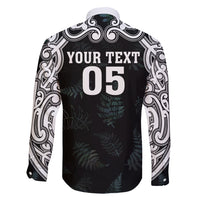Custom New Zealand Fern Women Rugby Family Matching Long Sleeve Bodycon Dress and Hawaiian Shirt Maori Pattern LT05 - Polynesian Pride