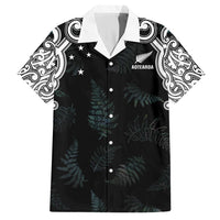 Custom New Zealand Fern Women Rugby Hawaiian Shirt Maori Pattern LT05 Black - Polynesian Pride