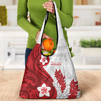 Samoa Teuila 2024 Grocery Bag Samoan Siapo Pattern Red Version