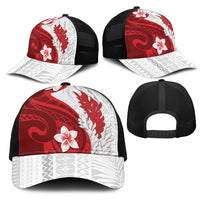 Samoa Teuila 2025 Mesh Trucker Cap Samoan Siapo Pattern Red Version - Polynesian Pride