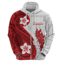 Samoa Teuila 2024 Zip Hoodie Samoan Siapo Pattern Red Version