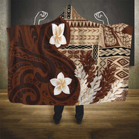 Samoa Teuila 2024 Hooded Blanket Samoan Siapo Pattern Brown Version