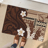 Samoa Teuila 2024 Rubber Doormat Samoan Siapo Pattern Brown Version