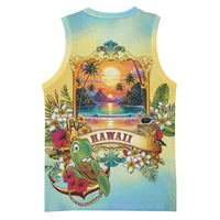 Aloha Hawaii Turtle Basketball Jersey Retro Style - Polynesian Pride