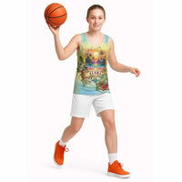 Aloha Hawaii Turtle Basketball Jersey Retro Style - Polynesian Pride