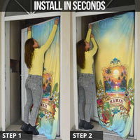 Aloha Hawaii Turtle Door Cover Retro Style - Polynesian Pride