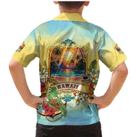 Aloha Hawaii Turtle Family Matching Mermaid Dress and Hawaiian Shirt Retro Style - Polynesian Pride