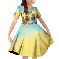 Aloha Hawaii Turtle Family Matching Off Shoulder Short Dress and Hawaiian Shirt Retro Style - Polynesian Pride
