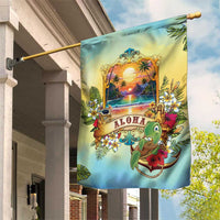 Aloha Hawaii Turtle Garden Flag Retro Style LT05 House Flag Beige - Polynesian Pride