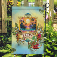 Aloha Hawaii Turtle Garden Flag Retro Style LT05 Garden Flag Beige - Polynesian Pride