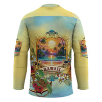 Aloha Hawaii Turtle Hockey Jersey Retro Style - Polynesian Pride