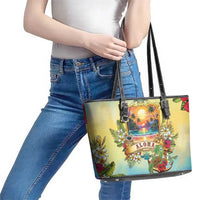 Aloha Hawaii Turtle Leather Tote Bag Retro Style - Polynesian Pride