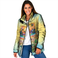 Aloha Hawaii Turtle Padded Jacket Retro Style - Polynesian Pride