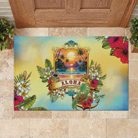 Aloha Hawaii Turtle Rubber Doormat Retro Style - Polynesian Pride