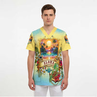 Aloha Hawaii Turtle Scrub Top Retro Style - Polynesian Pride