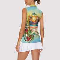 Aloha Hawaii Turtle Women Sleeveless Polo Shirt Retro Style - Polynesian Pride