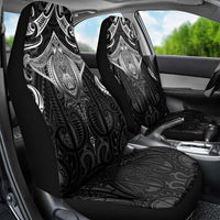 New Zealand Aotearoa Car Seat Cover Maori Manta Ray Moko Black LT05 - Polynesian Pride