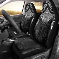 New Zealand Aotearoa Car Seat Cover Maori Manta Ray Moko Black LT05 - Polynesian Pride