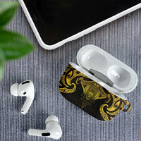 New Zealand Aotearoa AirPods Case Maori Manta Ray Moko Gold LT05 - Polynesian Pride
