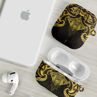 New Zealand Aotearoa AirPods Case Maori Manta Ray Moko Gold - Polynesian Pride
