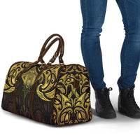 New Zealand Aotearoa Travel Bag Maori Manta Ray Moko Gold - Polynesian Pride