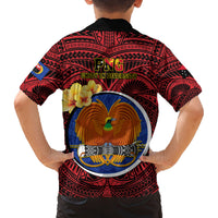 Papua New Guinea Gulf Province Family Matching Long Sleeve Bodycon Dress and Hawaiian Shirt Mix Coat Of Arms Polynesian Pattern LT05 - Polynesian Pride