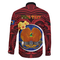 Personalized Papua New Guinea Gulf Province Family Matching Off Shoulder Long Sleeve Dress and Hawaiian Shirt Mix Coat Of Arms Polynesian Pattern LT05 - Polynesian Pride