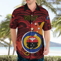 Personalized Papua New Guinea Gulf Province Hawaiian Shirt Mix Coat Of Arms Polynesian Pattern LT05 - Polynesian Pride