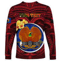 Personalized Papua New Guinea Gulf Province Long Sleeve Shirt Mix Coat Of Arms Polynesian Pattern LT05 - Polynesian Pride