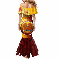 Personalized Papua New Guinea Western Province Mermaid Dress Mix Coat Of Arms Polynesian Pattern LT05 - Polynesian Pride