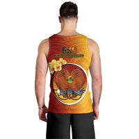 Papua New Guinea Madang Province Men Tank Top Mix Coat Of Arms Polynesian Pattern LT05 - Polynesian Pride