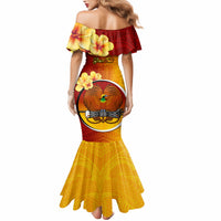 Personalized Papua New Guinea Madang Province Mermaid Dress Mix Coat Of Arms Polynesian Pattern LT05 - Polynesian Pride