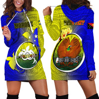 Personalized Papua New Guinea Morobe Province Hoodie Dress Mix Coat Of Arms Polynesian Pattern LT05 - Polynesian Pride