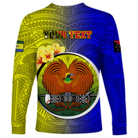 Personalized Papua New Guinea Morobe Province Long Sleeve Shirt Mix Coat Of Arms Polynesian Pattern LT05 - Polynesian Pride