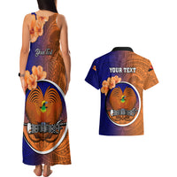 Personalized Papua New Guinea New Ireland Province Couples Matching Tank Maxi Dress and Hawaiian Shirt Mix Coat Of Arms Polynesian Pattern LT05 - Polynesian Pride