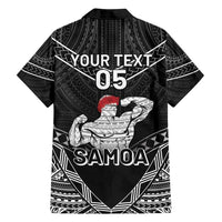 Custom Samoa Wrestling Family Matching Off Shoulder Short Dress and Hawaiian Shirt Samoan Wrestler Ulafala Style
