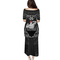 Custom Samoa Wrestling Family Matching Puletasi and Hawaiian Shirt Samoan Wrestler Ulafala Style